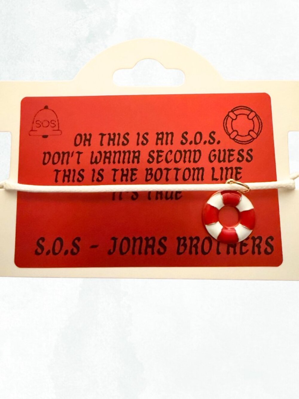 Jonas Brothers - SOS Song Lyric Bracelet